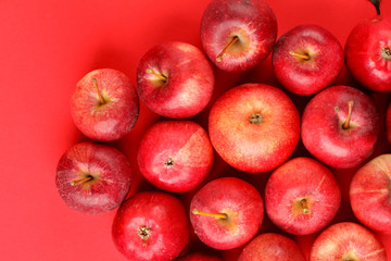 background with fresh red apples