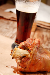 pork shank glazed with beer