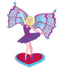 The beautiful fairy the ballerina