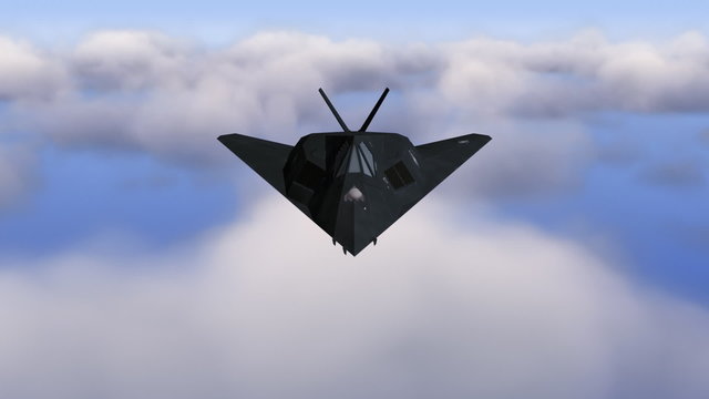 Stealth F-117 Nighthawk including alpha matte