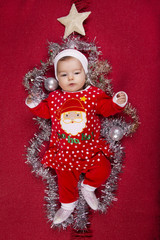 Christmas newborn baby