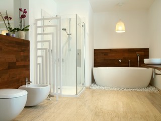 Naklejka na ściany i meble African łazienka stylu z drewna egzotycznego