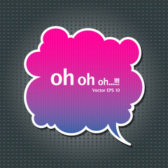 Colorful speech bubble vector illustration