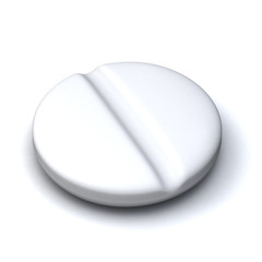 White medical pill capsule 3d