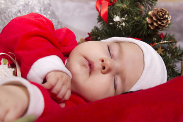 Christmas newborn baby
