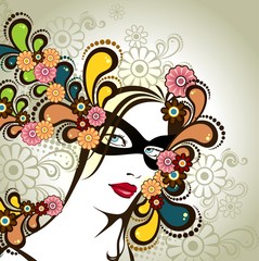 Floral femme masquée