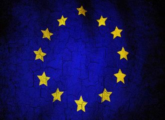 Grunge European Union flag