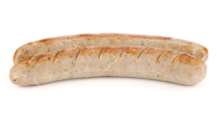 Two grilled sausages