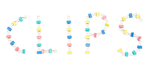 paper clips white background stationery