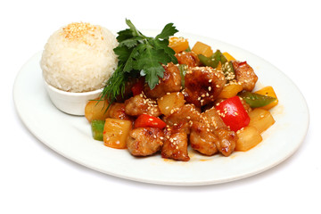 Pork with rice - Asian gourmet food