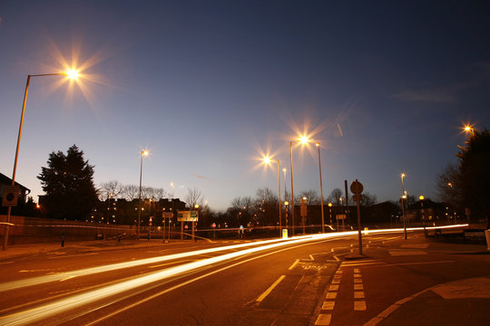 The Night, Empty Road A Littlel Town