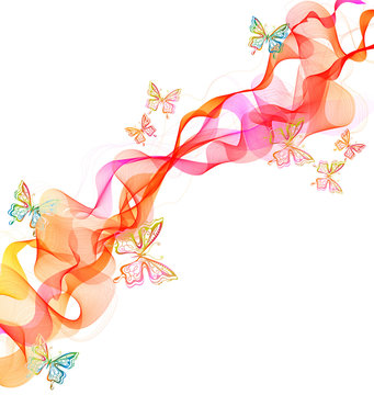 Beautiful abstract illustration with butterfly