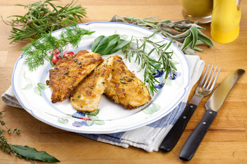 Marinated chicken with herbs