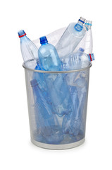 Plastic bottles in recycling concept