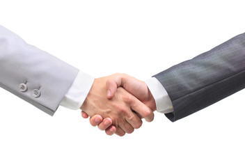 handshake isolated on white background