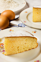 Homemade lemon cake