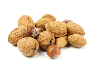 walnuts, hazelnuts and almonds