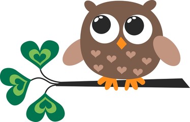 Fototapeta premium a cute little brown owl