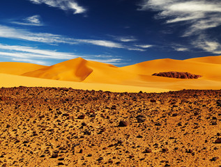 Sand dune in Sahara Desert