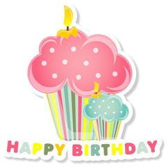 Happy birthday vector sticker
