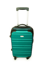 Luggage concept with case on the white