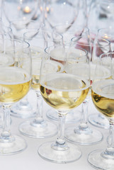 Glasses of champagne, for wedding toast