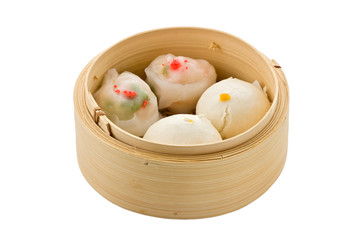 Dim Sum in Bamboo Steamer