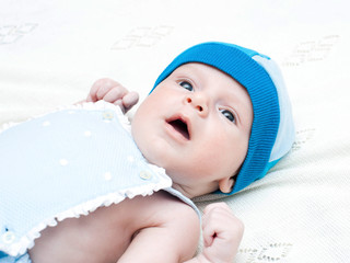 portrait of a baby in the cap