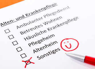 sonstiges in der Altenpflege