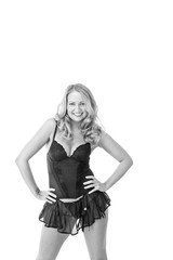 Mature Blonde Fashion Shot Black & White