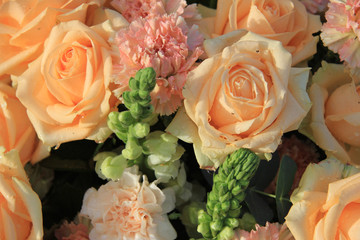 Soft pink roses and carnations