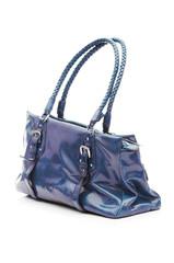 Elegant woman bag on white