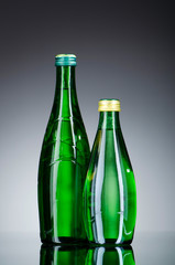 Water bottles as healthy drink concept