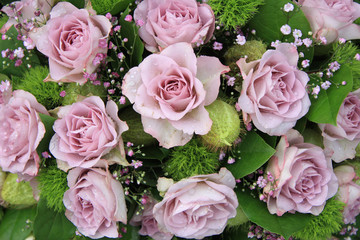 Bridal bouquet with lilac roses