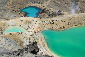 Emerald Lakes in the Tongariro Alpine Crossing, New Zealand