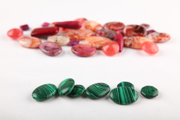 Malachite gemstones