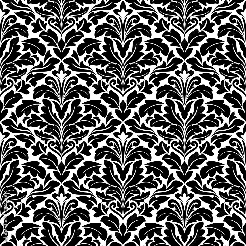 Poster damask seamless pattern