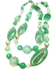 green bright semigem beads