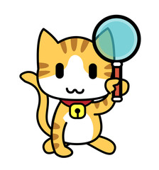 Cat-Magnifying glass