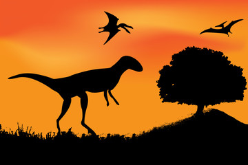 vector dinosaur silhouette