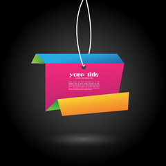 vector origami banner