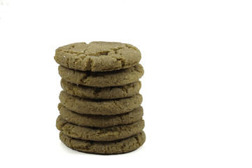 Fototapeta na wymiar stack of ginger snap cookies
