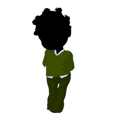 Little African American Business Girl Illustration