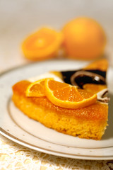 Tasty dessert - pie with orange