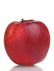 juicy red apple isolated on white