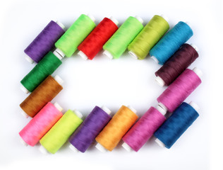 many nice colorful bobbins