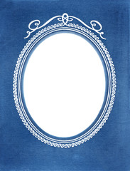 old vintage photoframe with oval vignette