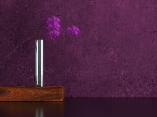 Wohndesign - Vasen auf Tisch lila