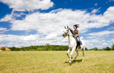 Obraz premium equestrian on horseback