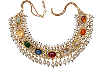 antique precious stones studded gold jewelry, Rajasthan, royal India